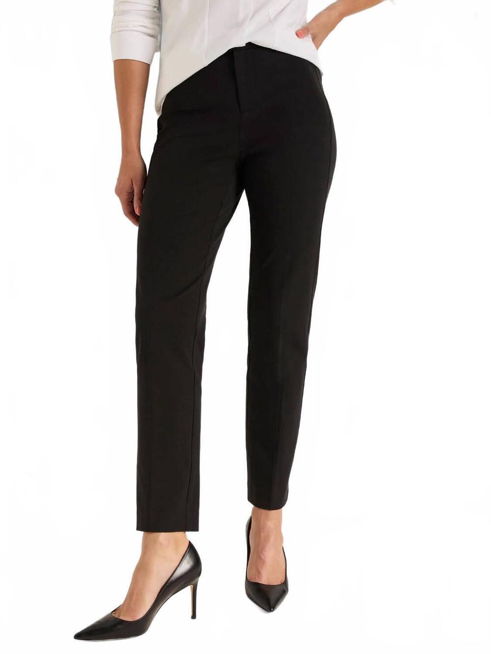 NEW NIC + ZOE cotton bi-stretch copley straight pants in black onyx